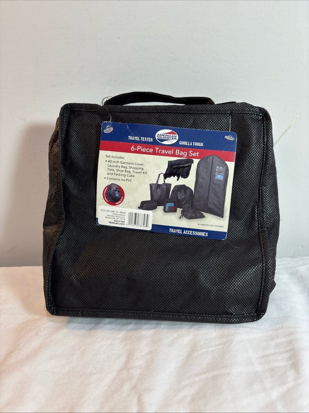 American Tourister 6-Piece Travel Bag Set - Black. Vintage